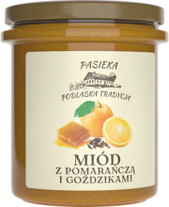 Z pomarańczą i goździkami - miód 400 g