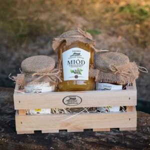 Zestaw 3 miodów w skrzynce (3 x 1200 g)