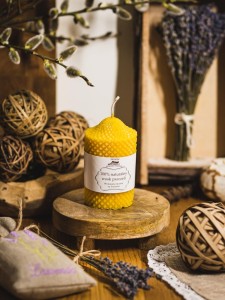 ŚWIECA WALEC GRAWEROWANY  240g