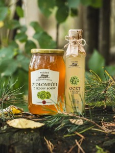 Ziołomiód z pędów sosny + ocet z pędów sosny - zestaw
