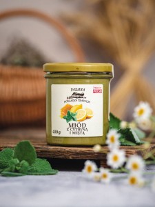 Z cytryną i miętą - miód 400 g