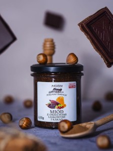 Z orzechami laskowymi i kakao - miód 410 g