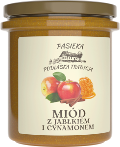 Z jabłkiem i cynamonem - miód 400 g
