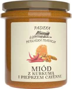 Z kurkumą i pieprzem cayenne - miód 400 g